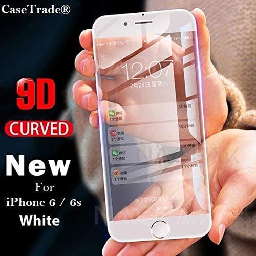 9H 9D Anti Scratch Curved Full Screen Tempered Glass Protector for Apple iPhone 6/6S (White) - image 2