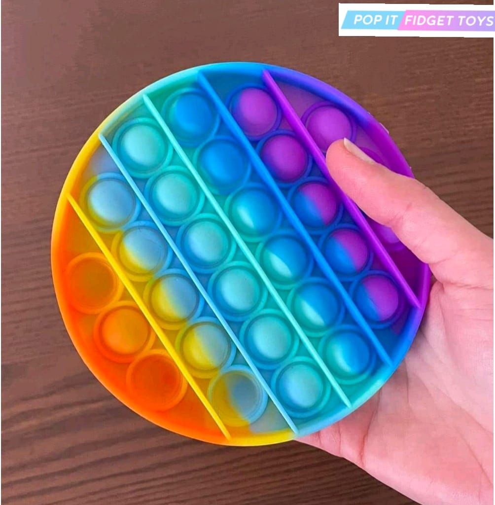 Circle Colorful Fidget Toys Push Pops Bubble Pop It - image 3