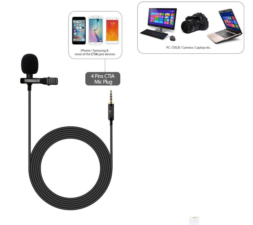 Professional Best Small Mini Lavalier Lapel Lav Condenser Microphone For Apple Iphone Android Windows Smartphones - image 4