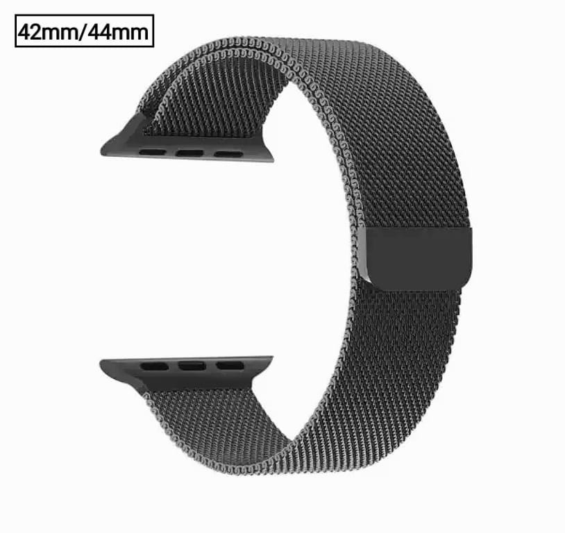 Magnetic Stainless Strap For Apple watch 42mm and 44mm ( Black ) - image 1