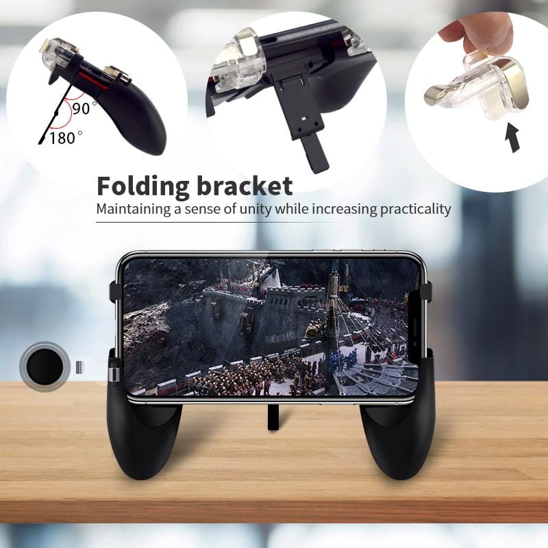 Mobile Controller Gamepad Free Fire L1 R1 Triggers Phone Game Pad Handle Grip Joystick for Pubg Phone ( Combo ) - image 4