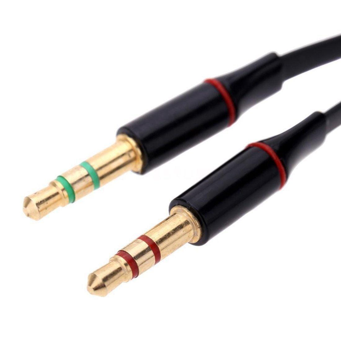 3.5mm Y Splitter 2 Jack Male to 1 Female Headphone Mic Audio Adapter Splitter - image 2