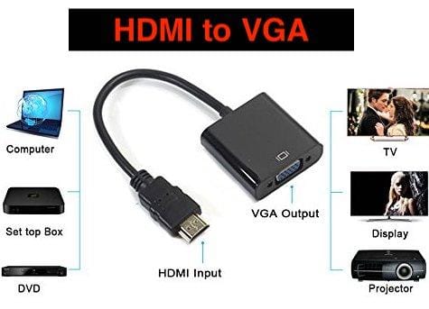 Hdmi To Vga Adapter Apply To Notebook Ultrabook Dvd Smart Tv Box Computer Projector And Other Hdmi Input Device - image 1