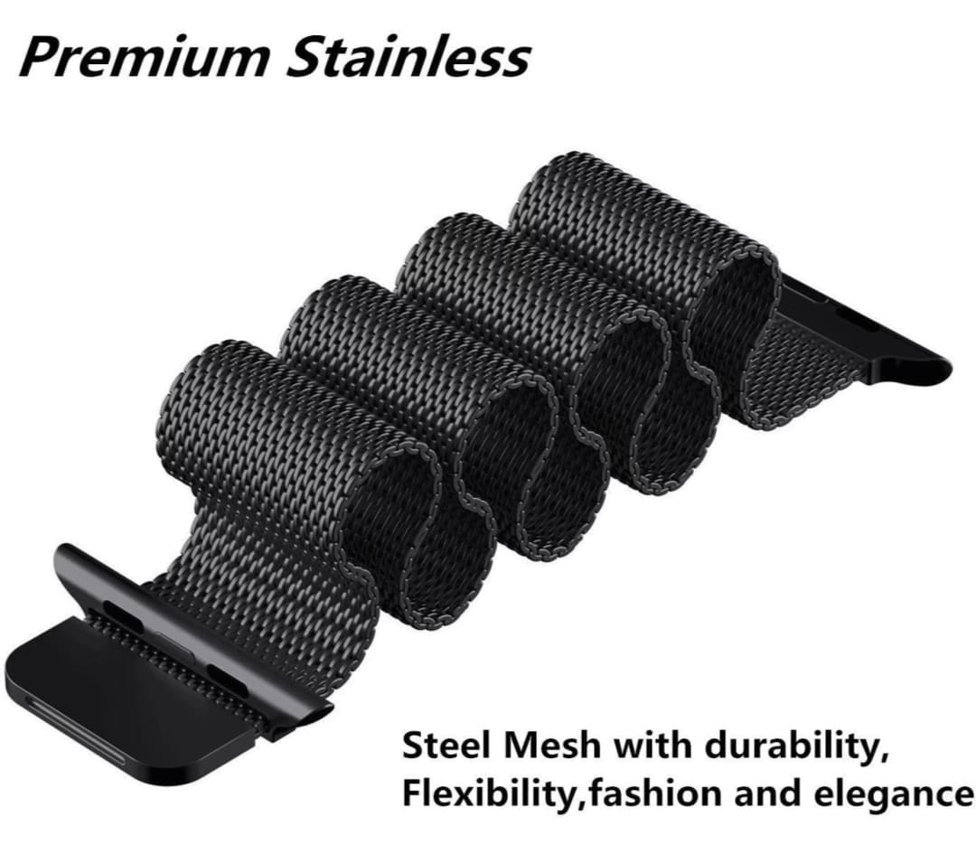 Magnetic Stainless Strap For Apple watch 42mm and 44mm ( Black ) - image 4