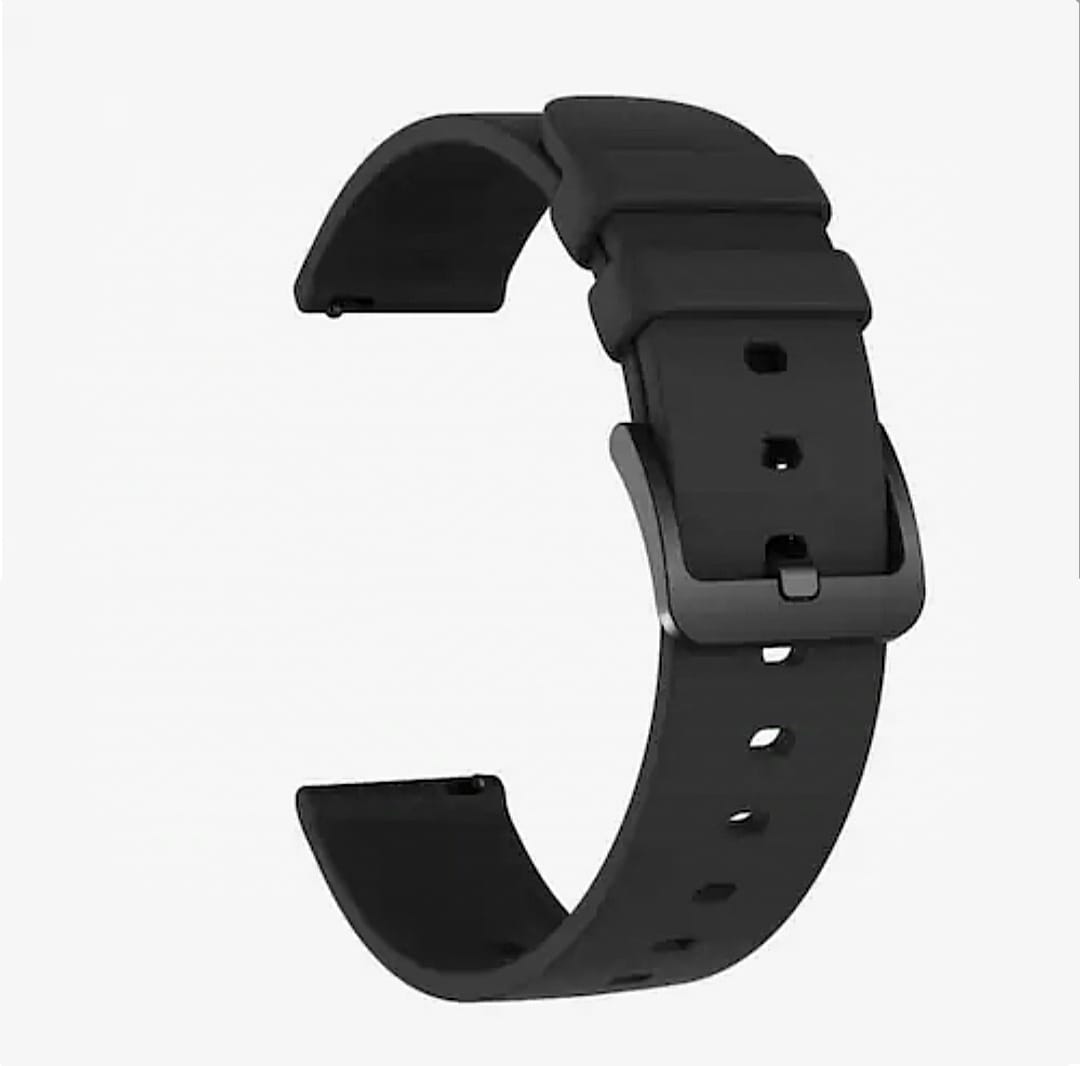 20mm Soft Silicone Strap For Smart Watch ( Black ) - image 3