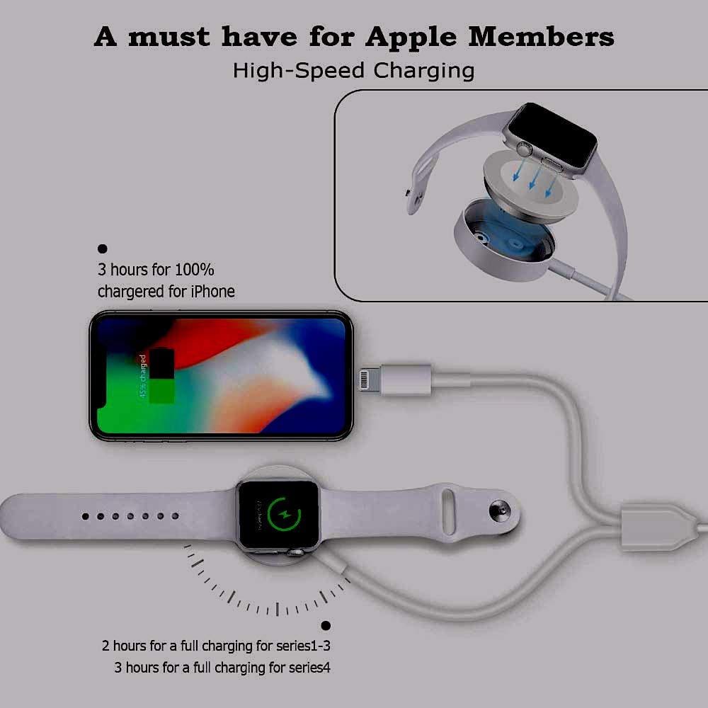 2 in 1 Wireless Charger Watch Magnetic Charging Cable and 1M Charging Pad - image 1