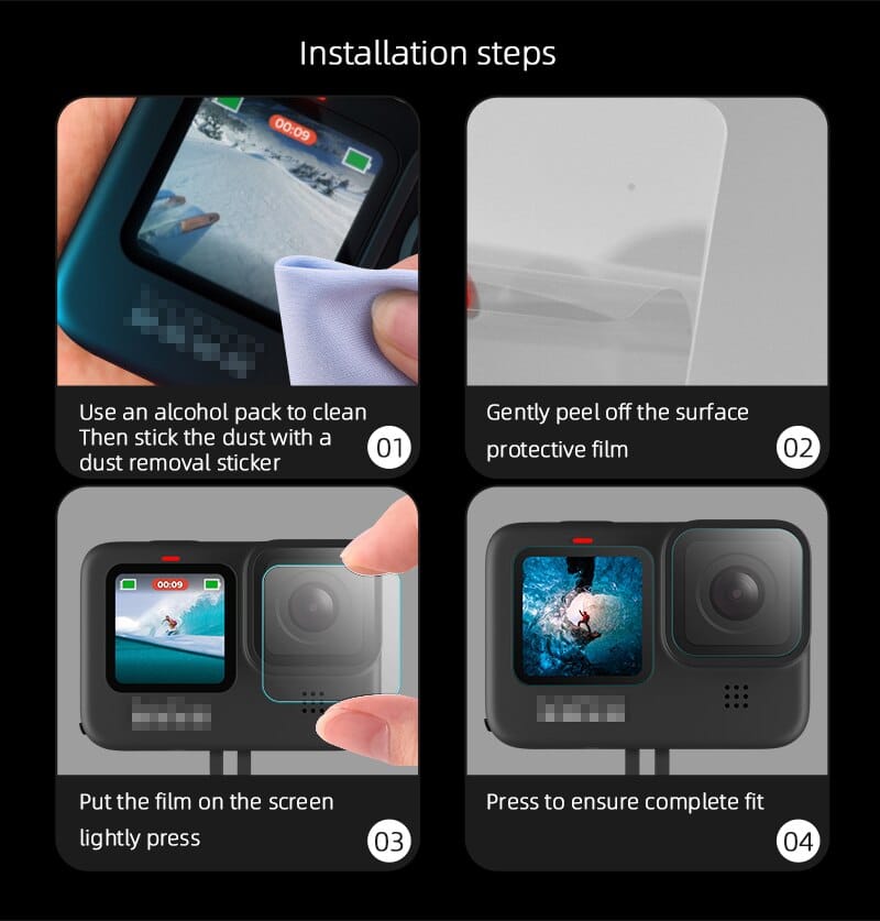 Ultra Clear Tempered Glass Screen Lens Front Screen Protector For GoPro Hero 10 Black - image 2