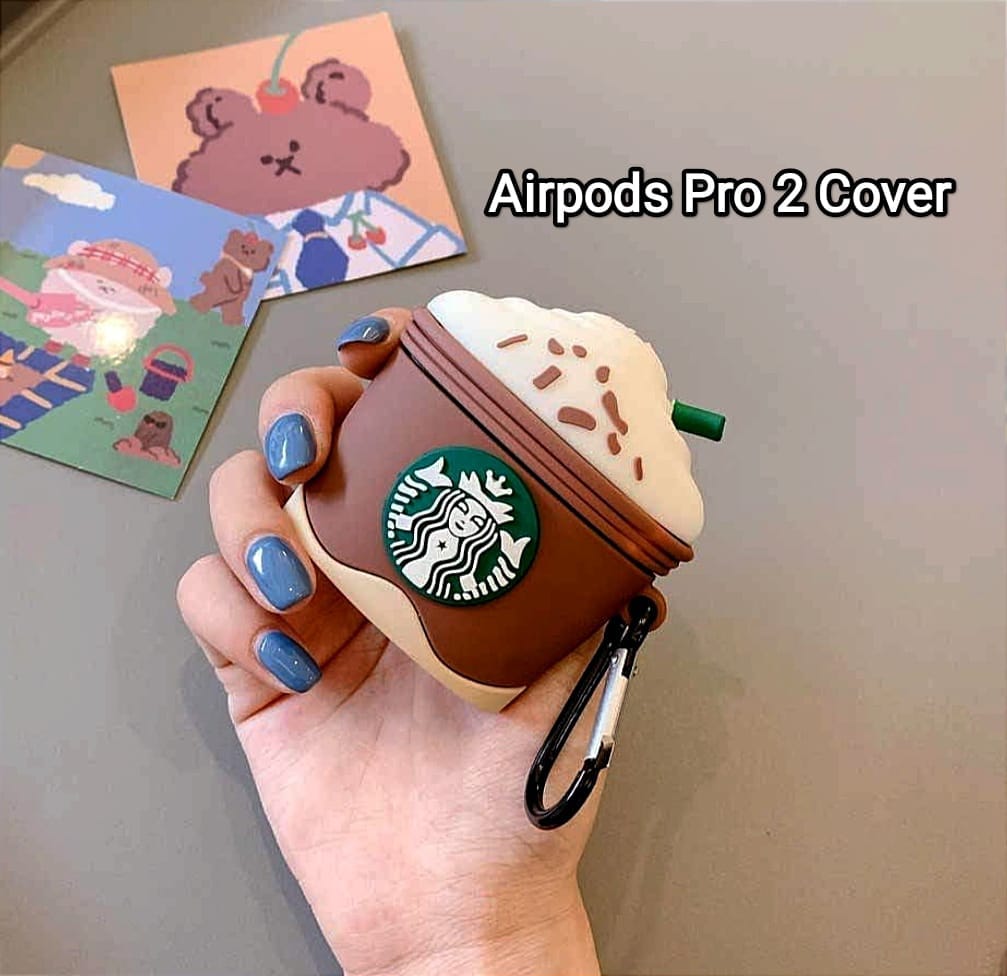 Shockproof Silicone Coffee Starbucks Case Cover For Airpods Pro 2 - image 2