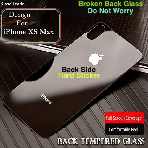 New 6D Anti Scratch 9H Back Tempered Glass Guard Screen Protector for Apple iPhone Xs Max (Black) - image 2