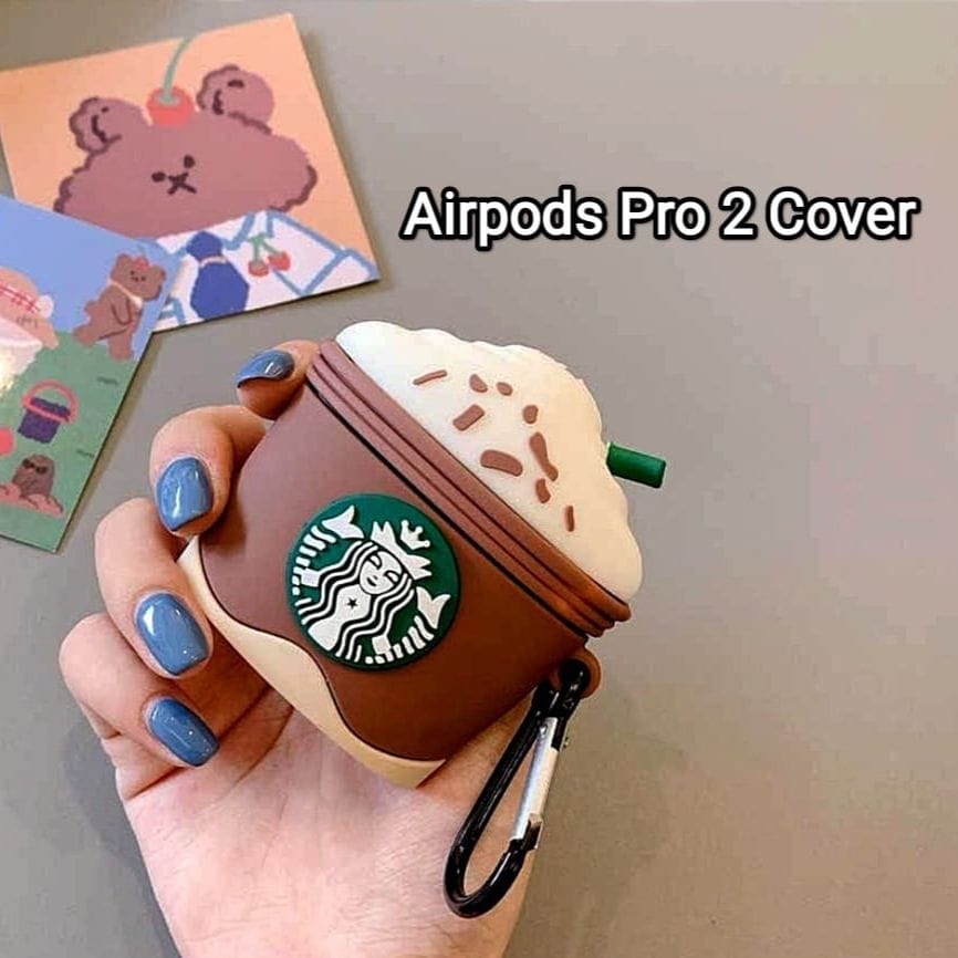 Shockproof Silicone Coffee Starbucks Case Cover For Airpods Pro 2 - image 1