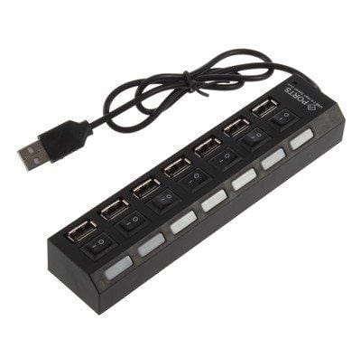 7 Port HUB USB 2.0 with individual Switch on/off and light - image 2