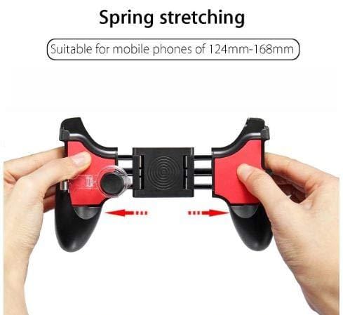 Combo of 5 in 1 Gamepad Set for PUBG Games (1 Game Handle + 2 L/R Metal Trigger + 2 Thumb Control) with White Red Pub G - image 5