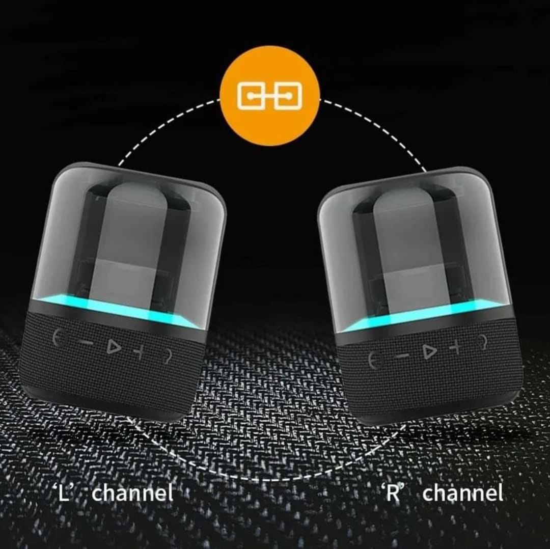 Thao f10 1200mAh Portable Bluetooth Speaker Colorful Glass 360 Surround Sound 8W - image 4