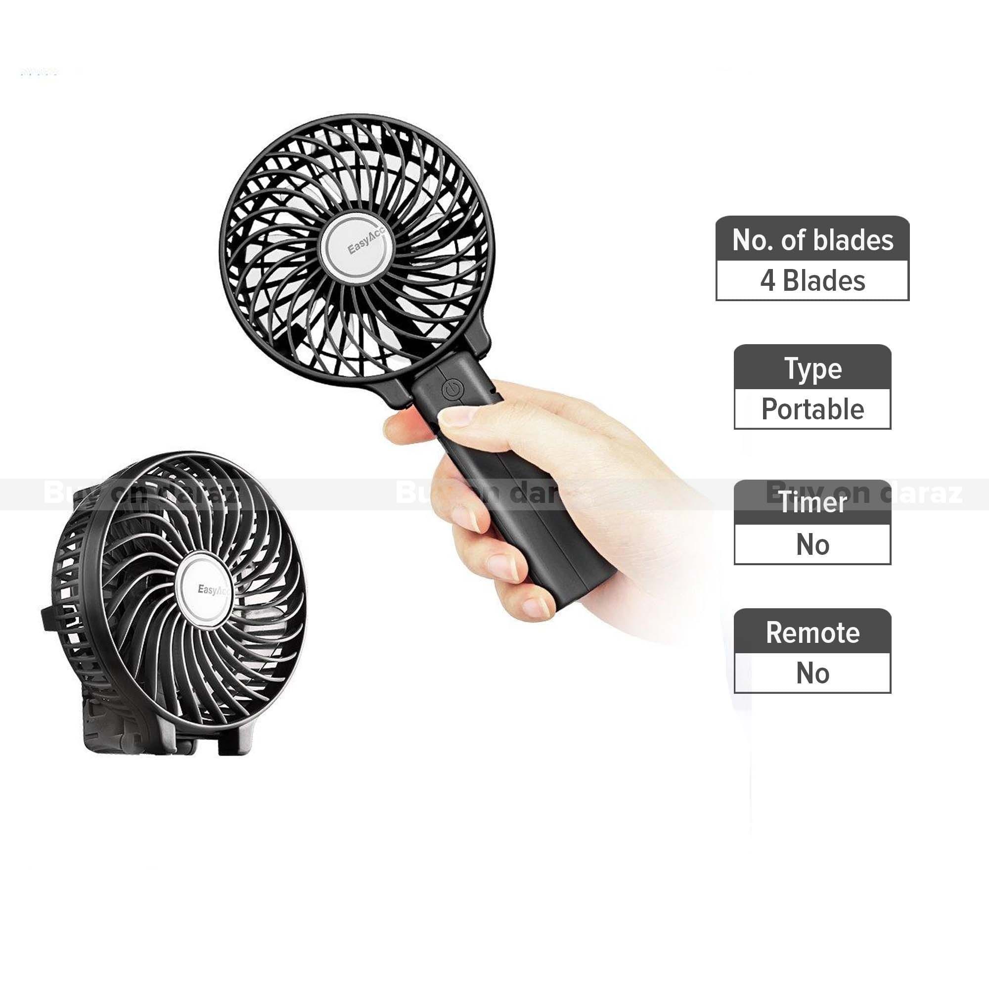 Handheld Electric Mini Portable Outdoor Fan With Rechargeable 2600 Mah Battery - image 3