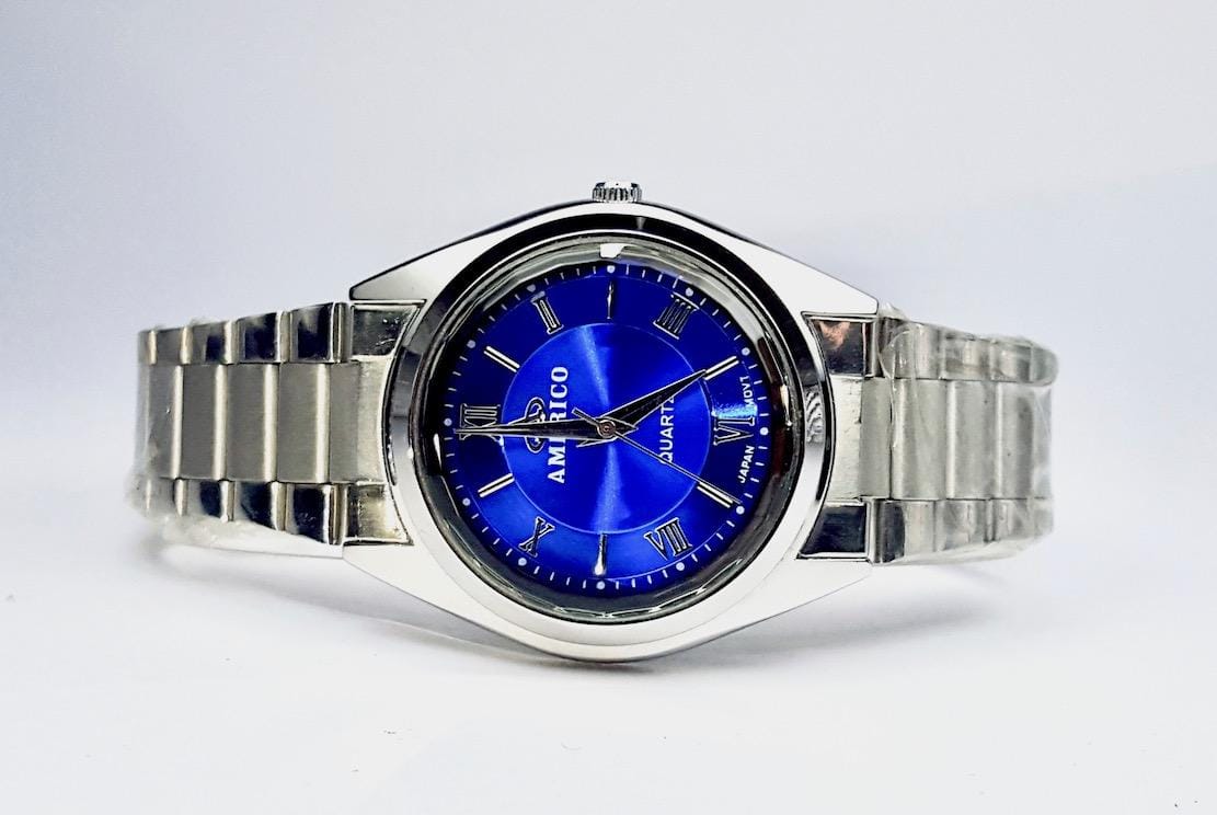 Americo Watch Steel Color Blue dial white for Women - image 3