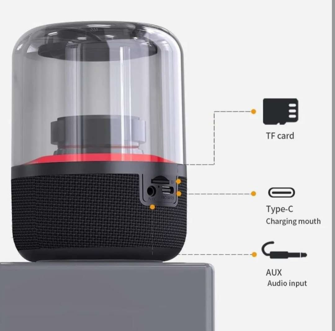 Thao f10 1200mAh Portable Bluetooth Speaker Colorful Glass 360 Surround Sound 8W - image 5