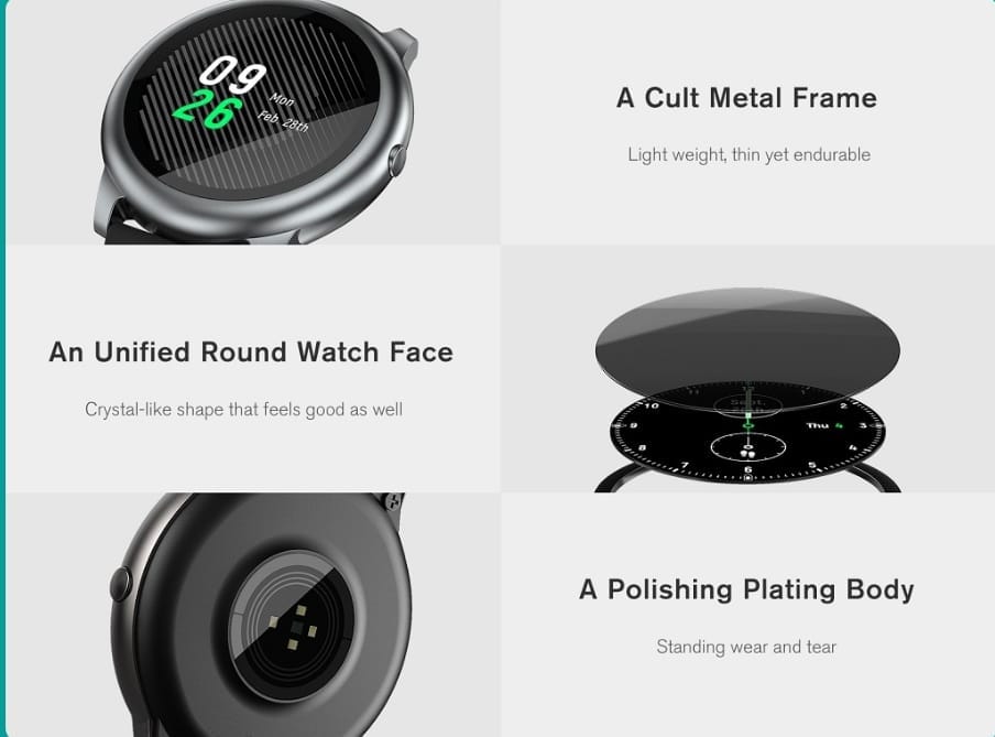 Haylou Solar LS05 Smartwatch 1.28inch Round TFT Touch Screen IP68 Waterproof - image 4