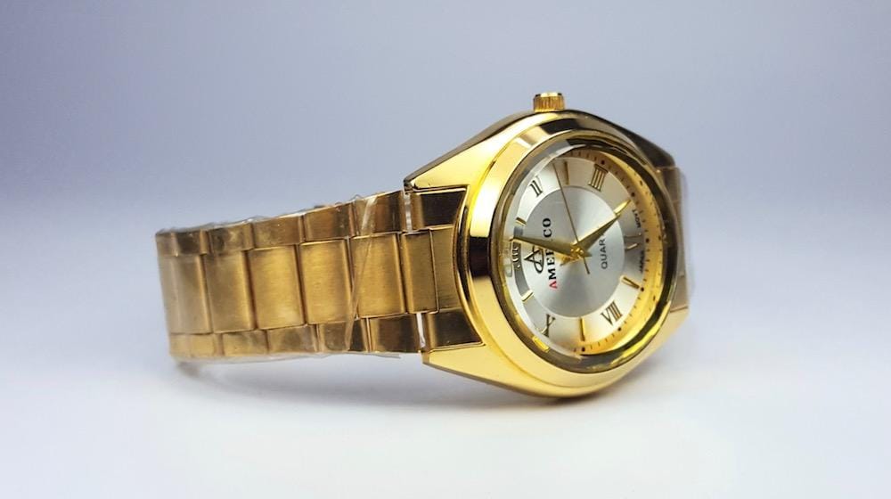 Americo Watch Gold Color Gold Dial White For Women - image 3