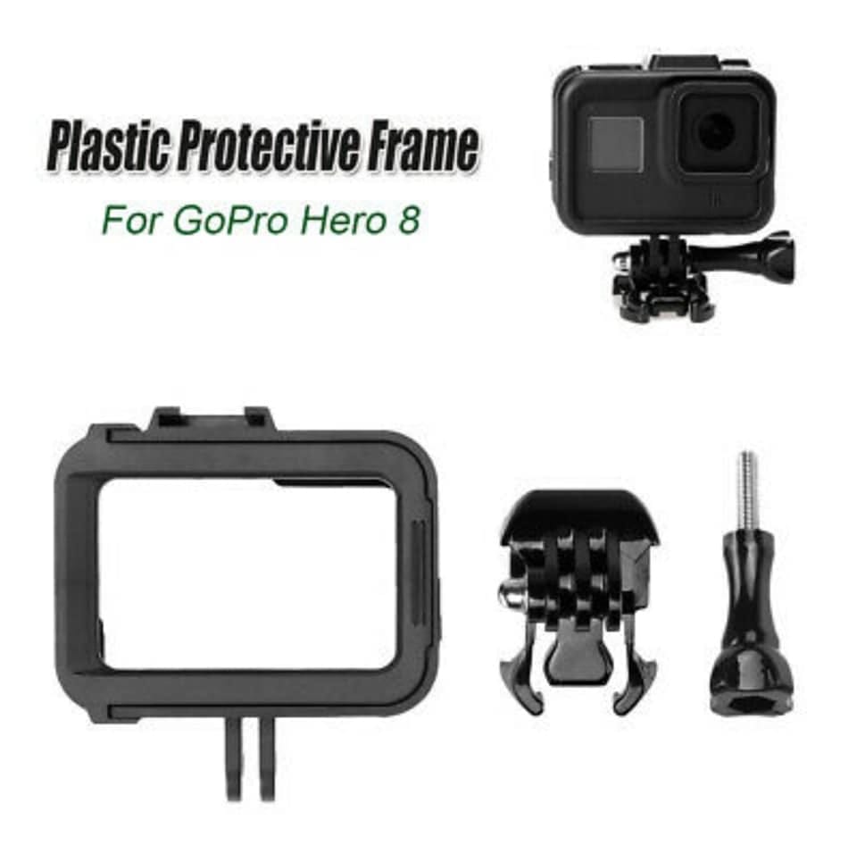 Plastic Protective Housing Case Frame Mount Compatible with GoPro Hero 8 with Microphone Hot Shoe Mount - image 4