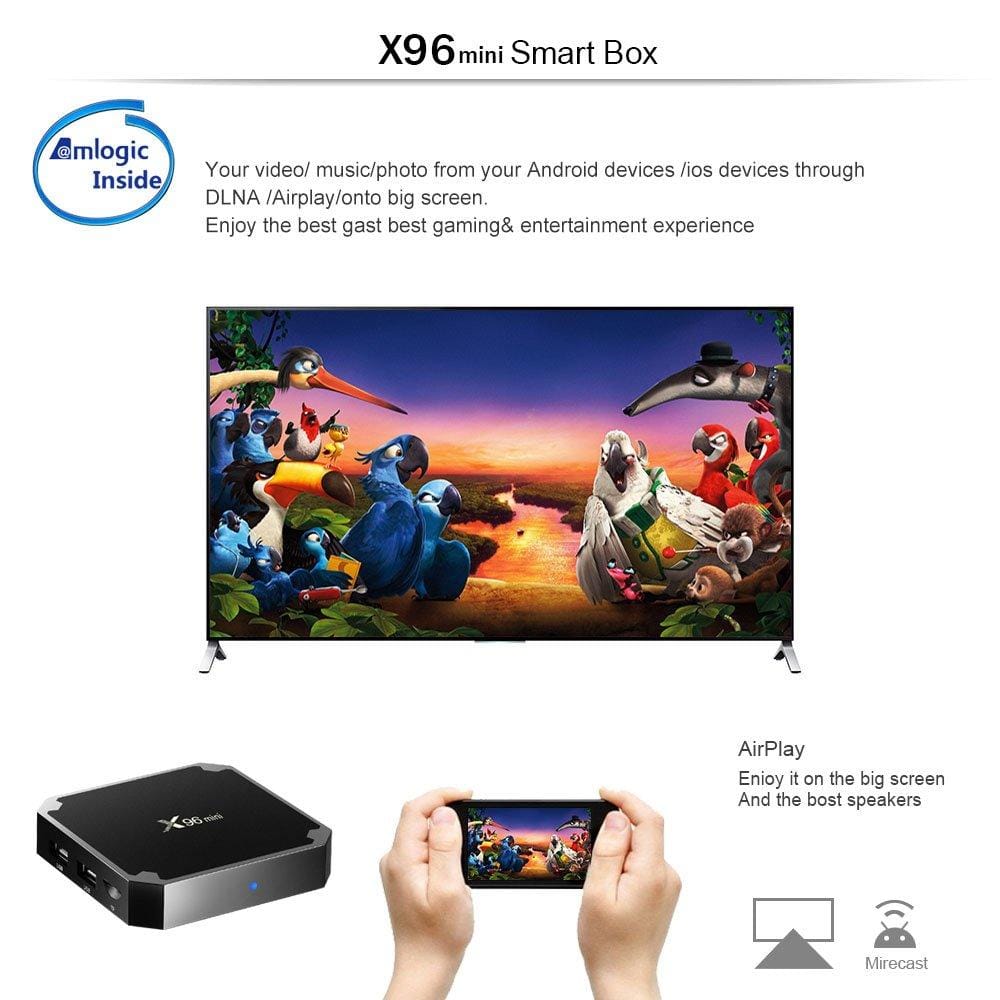 X96 Mini Android Tv Box Android 7.1 Smart Tv Box Quad-Core 2Gb+16Gb 4K Hd Wifi Media Player With Remote Controller - image 1