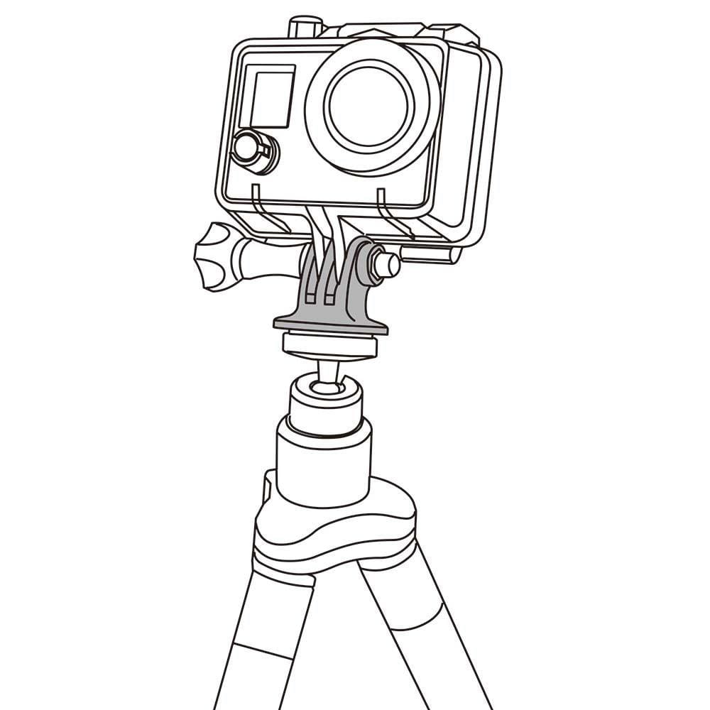 Tripod Mount Adapter Compatible with GoPro and Action Camera - image 3