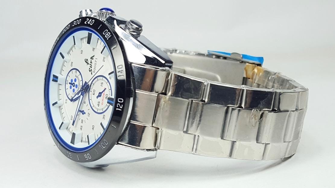 Supa Chrono Style White Dial Men's Watch - image 3