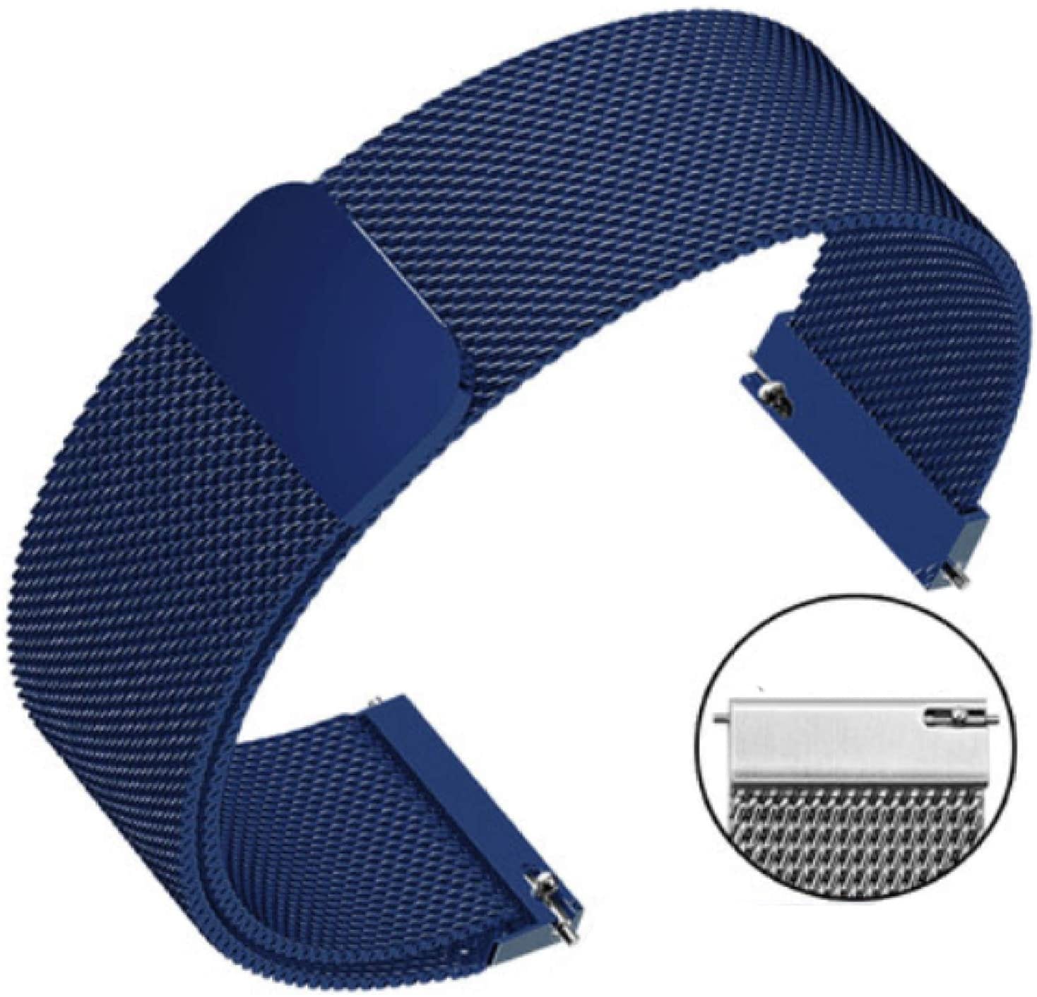 20mm Stainless Steel Magnetic Band Compatible with Smart Watch ( Black ) - image 3