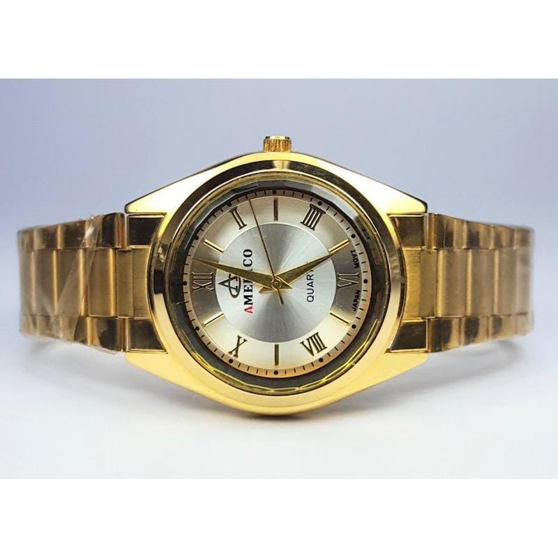 Americo Watch Gold Color Gold Dial White For Women - image 1