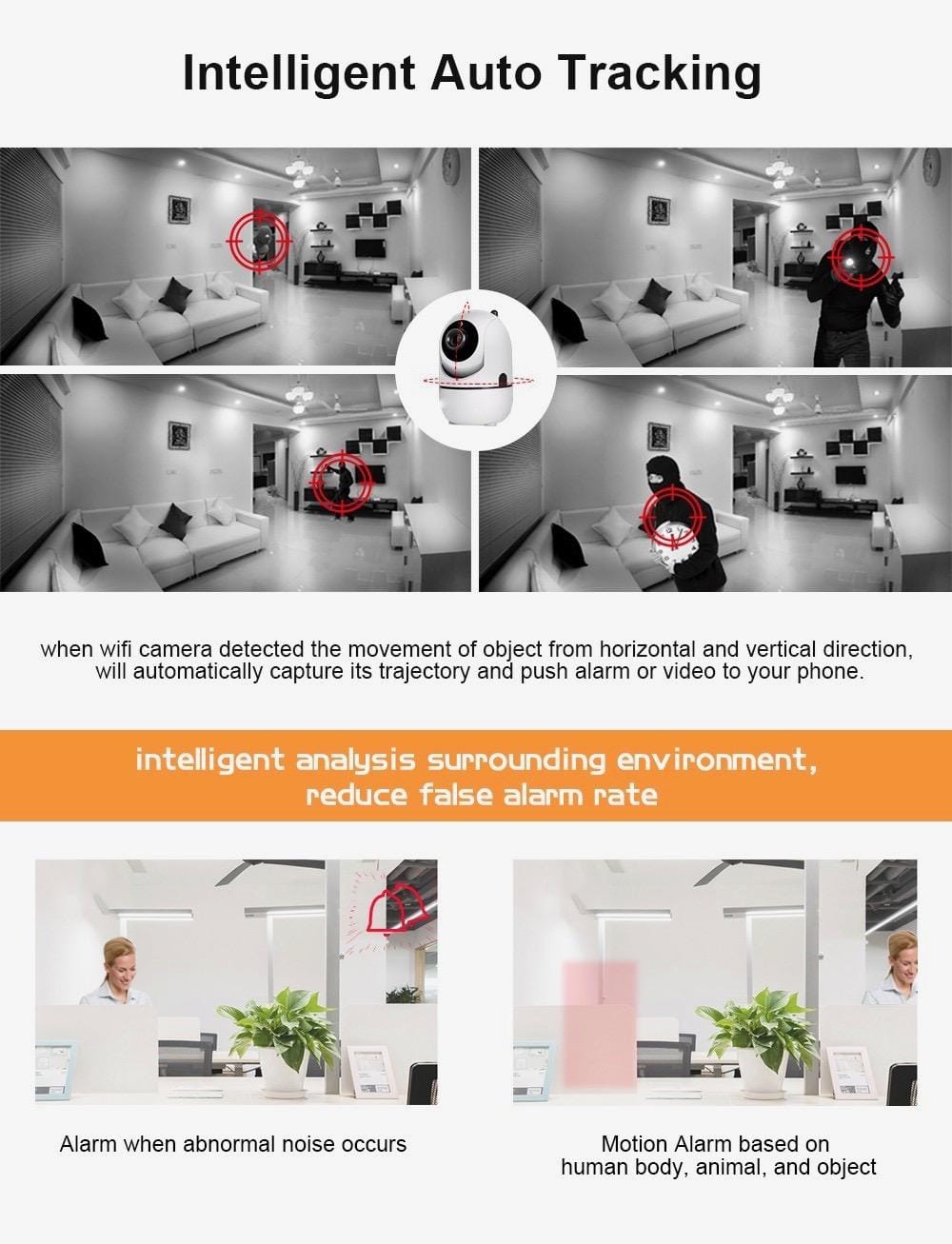 Wireless Security Wifi Camera For Home Security Surveillance With Ptz Two Way Audio Motion Detection Night Vision. - image 3