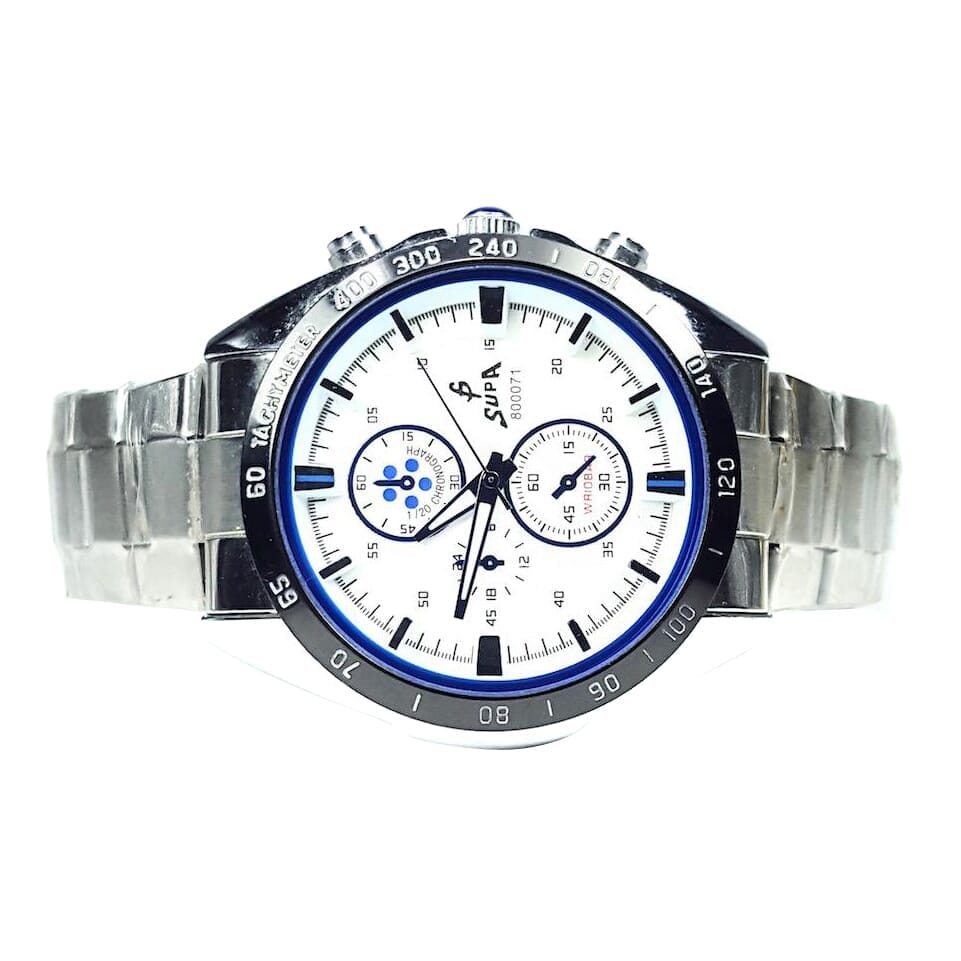 Supa Chrono Style White Dial Men's Watch - image 1