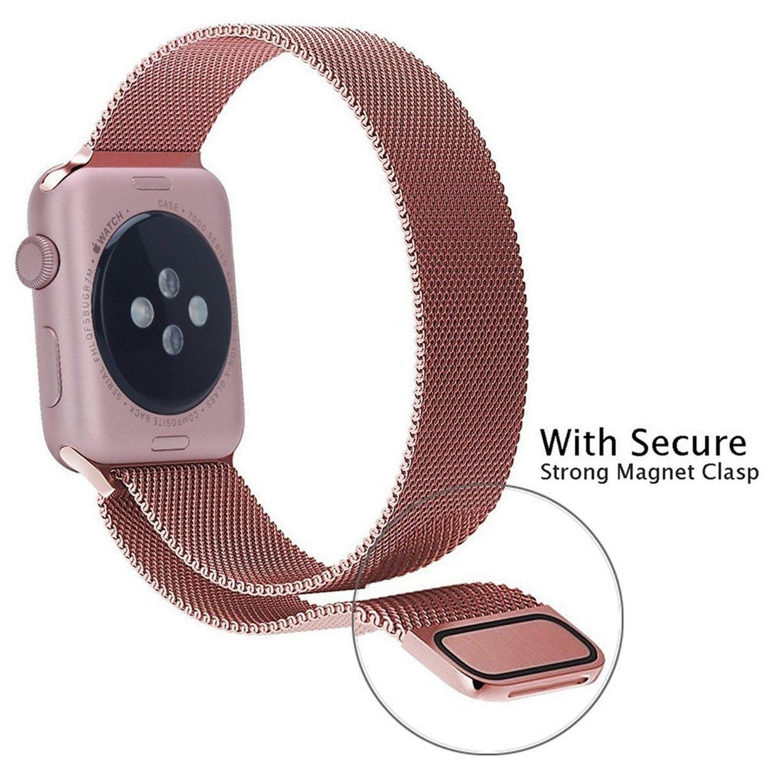 I-Watch Milanese Loop Adjustable Magnetic Strap For 42Mm ( Rose Gold ) - image 2