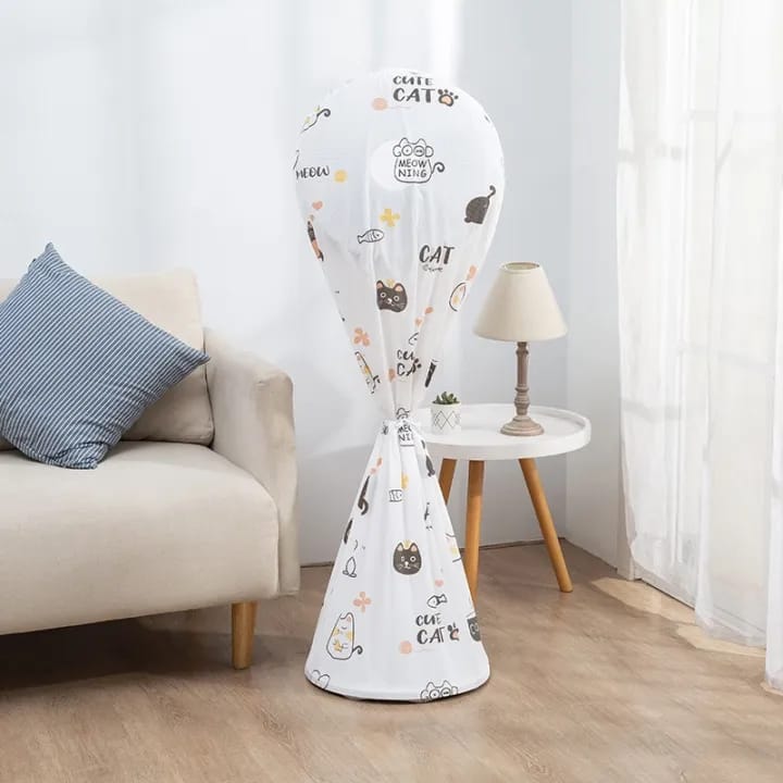 Full Body Fan Cover Large Size | Stand Fan Cover Round & Dustproof | Waterproof PEVA Fan Cover for Pedestal Fans Home & Office - image 2