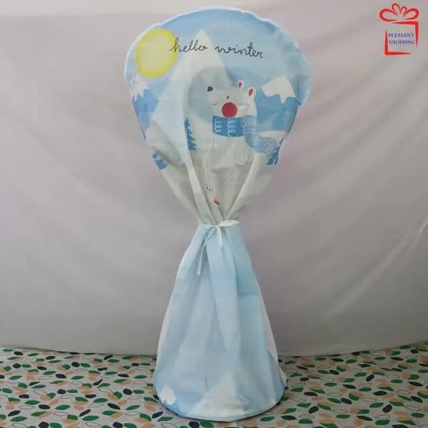 1 Piece Fan Dust Cover, PEVA Waterproof Dustproof Electric Fan Cover Washable All Inclusive Fan Cover Moisture-Proof Protective Cover for Standing Round Floor Fans - image 5