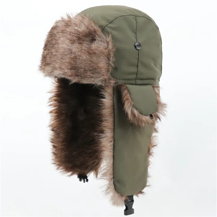 Sherpa Topi Warm Sherpa Hat & Faux Fur Trapper Cap for Men & Women, Winter Ear-Protective Trappers Hat for Outdoor Cold Weather - image 3