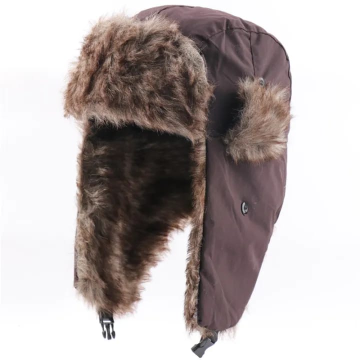 Sherpa Topi Warm Sherpa Hat & Faux Fur Trapper Cap for Men & Women, Winter Ear-Protective Trappers Hat for Outdoor Cold Weather - image 4