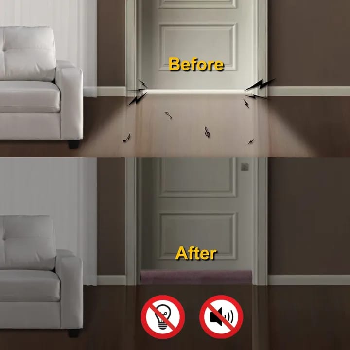 Door Guard Gap Filler, 39 inch, Sound-Proof, Noise Reducing, Energy Saving, Brown - image 3