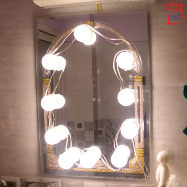 USB Vanity Mirror Light Kit | Hollywood Style 10 Dimmable LED Bulbs | 3 Color Modes Adjustable Brightness | Makeup Dressing Table Mirror Lamp - image 4