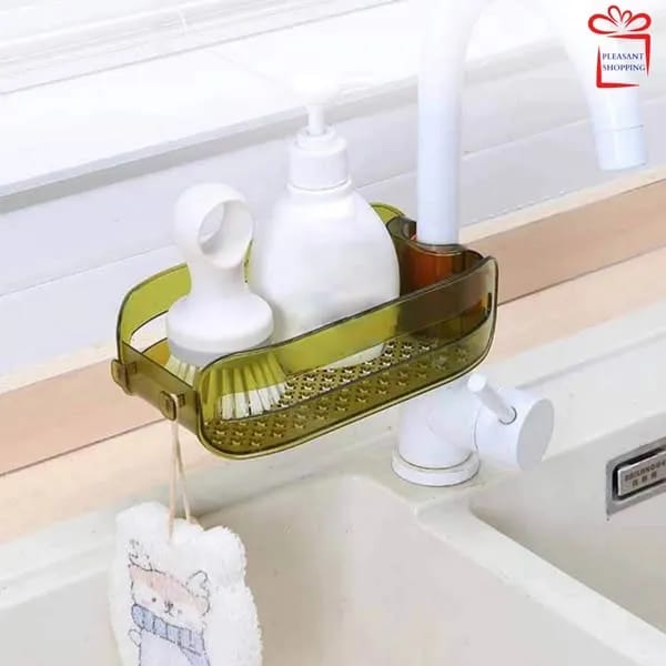 New Self-Draining Kitchen Sink Organizer with Sponge and Soap Holder - image 4
