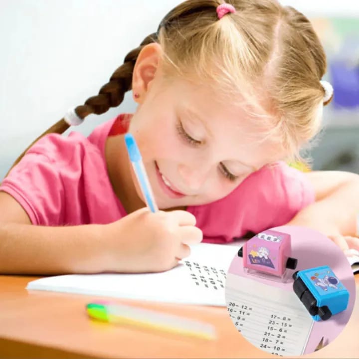 Roller Digital Teaching Stamp for Addition, Subtraction, Multiplication and Division 4pc, Premium Number Rolling Math Stamp for Kids, Teaching Math Practice Questions for Kindergarten, Homework - image 3
