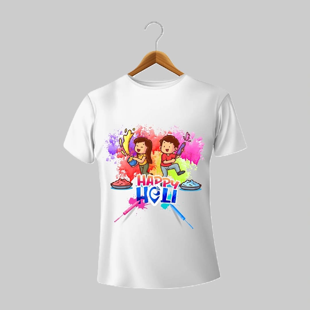 Happy Holi Color Splash Kids Unisex T-Shirt