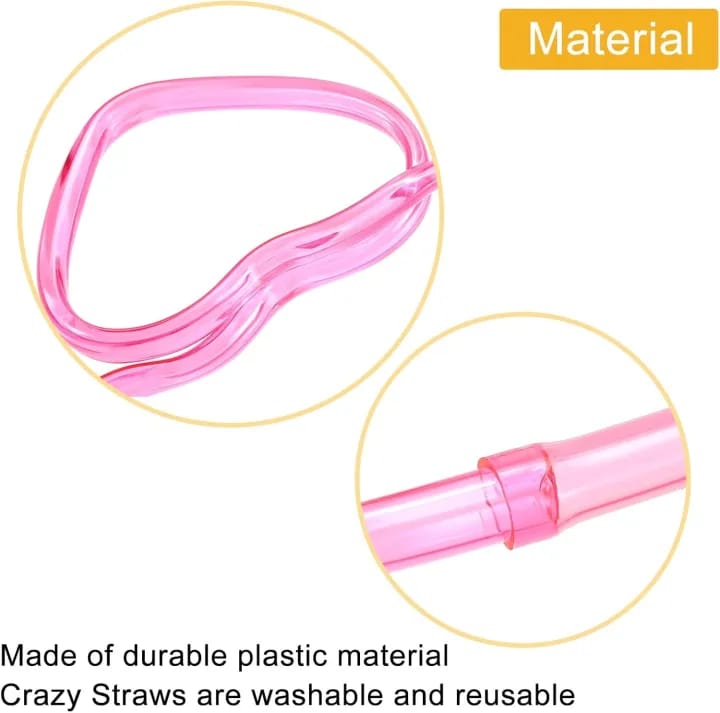 Funny Soft Glasses Straw Unique Heart Shape Flexible Drinking Tube DIY Straws for Party Supplies | Juice Bubble Tea Straw - image 4