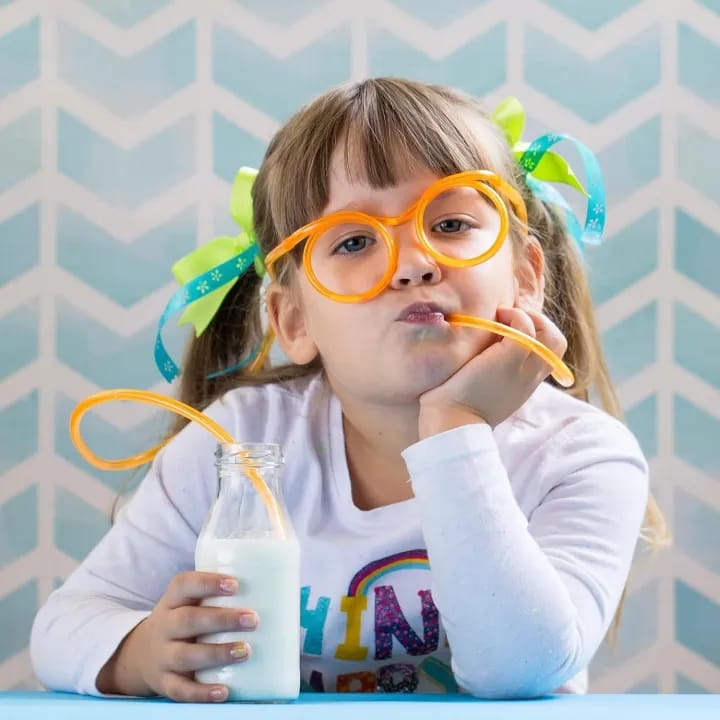 Funny Soft Glasses Straw Unique Round Shape Flexible Drinking Tube DIY Straws for Party Supplies | Juice Bubble Tea Straw - image 1