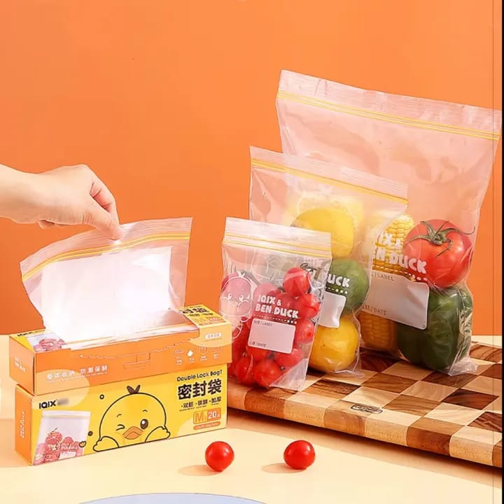 Double Zip Lock Bag | Double Seal, for Storing Fresh Food, Leak-Proof, Freezer Use - image 1
