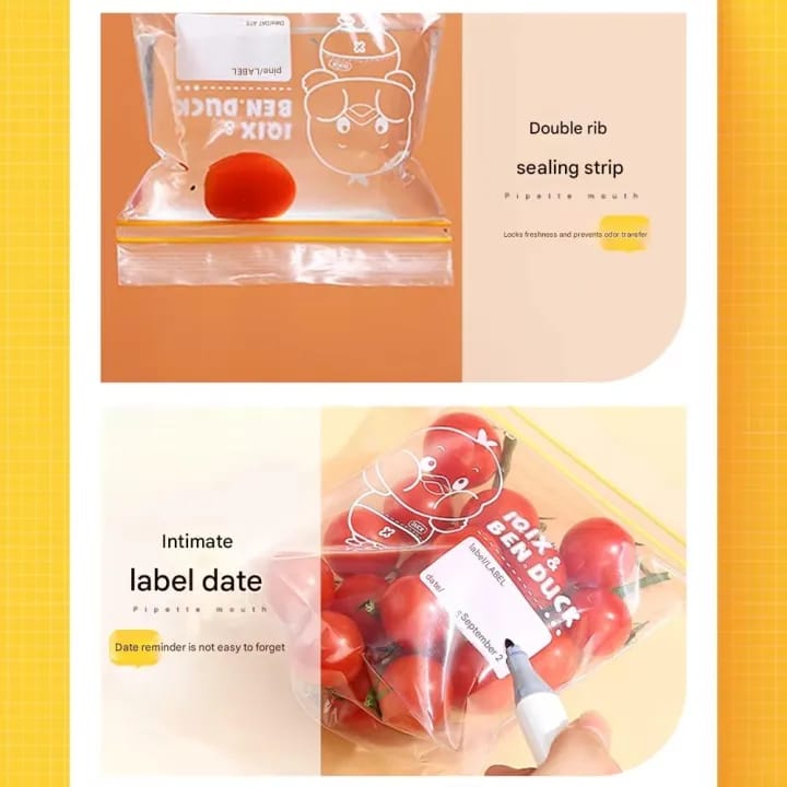 Double Zip Lock Bag | Double Seal, for Storing Fresh Food, Leak-Proof, Freezer Use - image 4