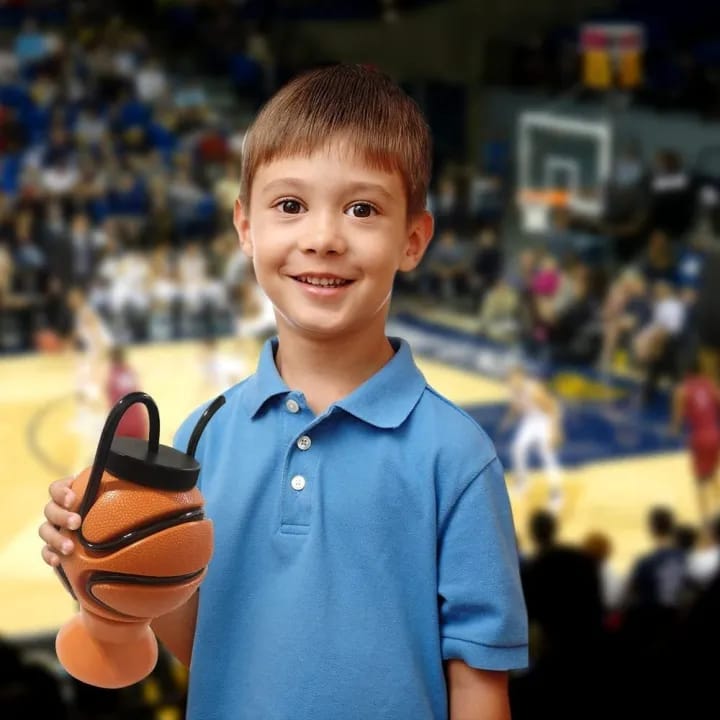 Water Bottles with Straws | Basketball Water Bottles with Straws - image 2