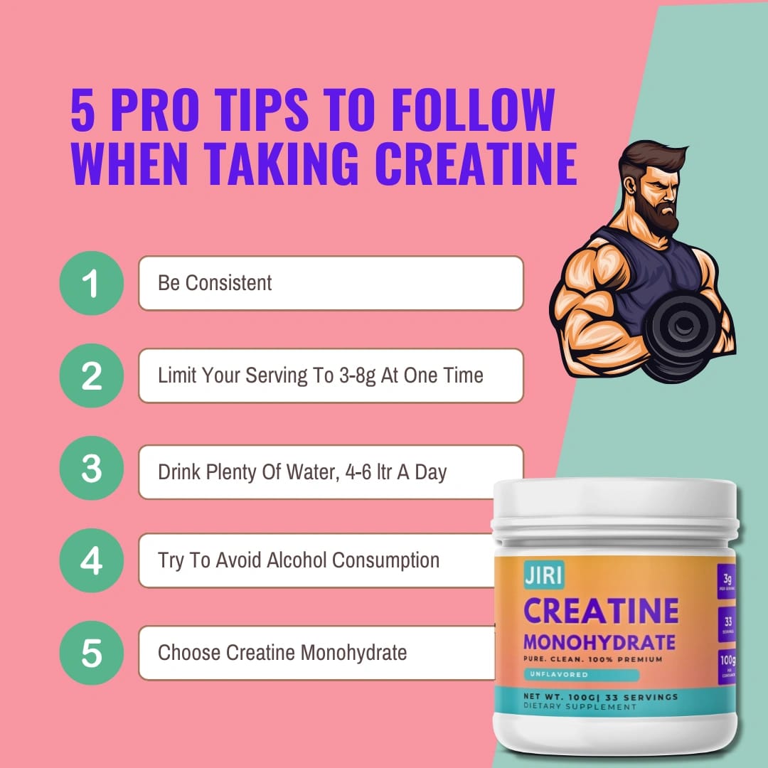 Jiri Nutrition Creatine Monohydrate, Unflavored, 100g - image 2