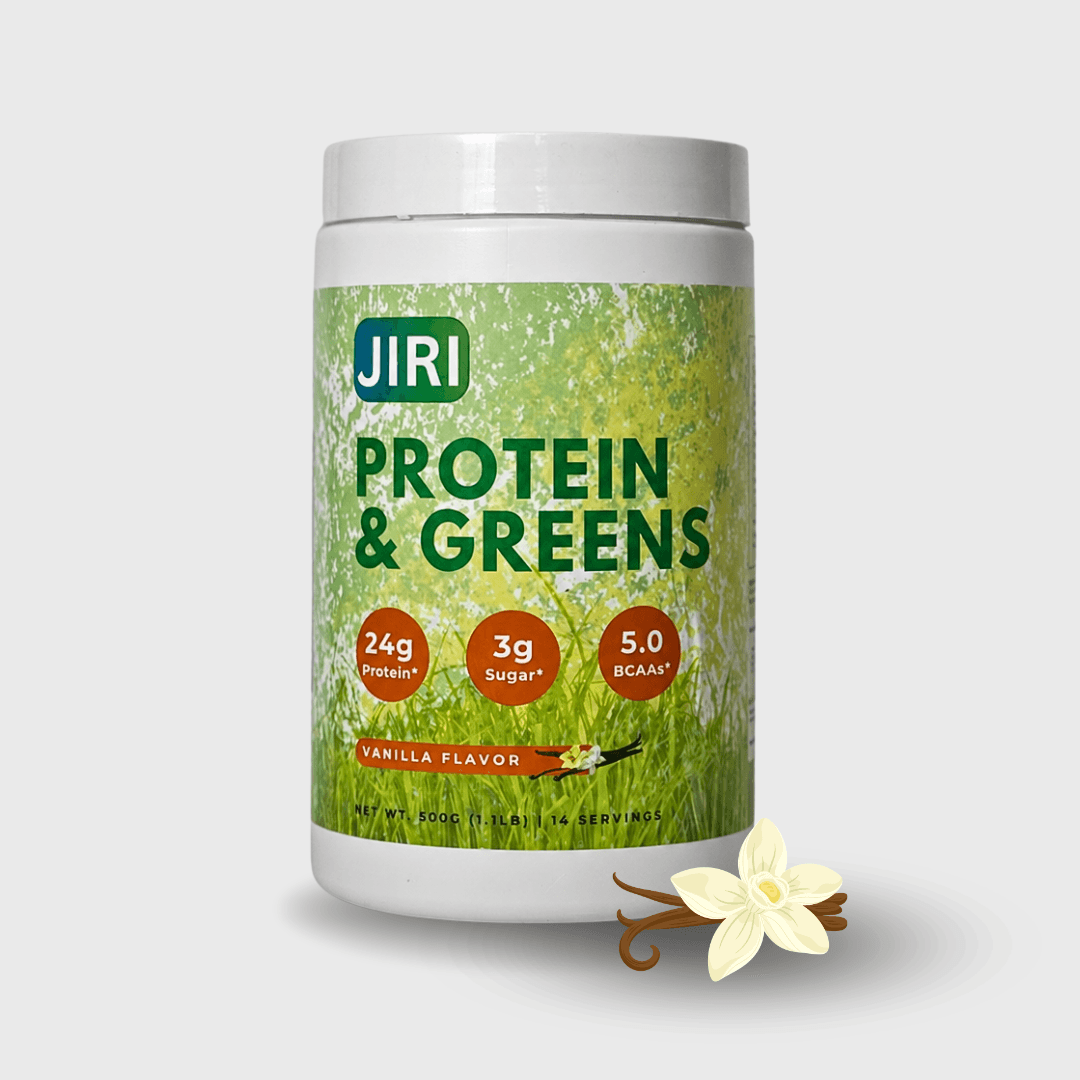 Jiri Nutrition Protein And Greens 500g, Vanilla Flavor - image 1