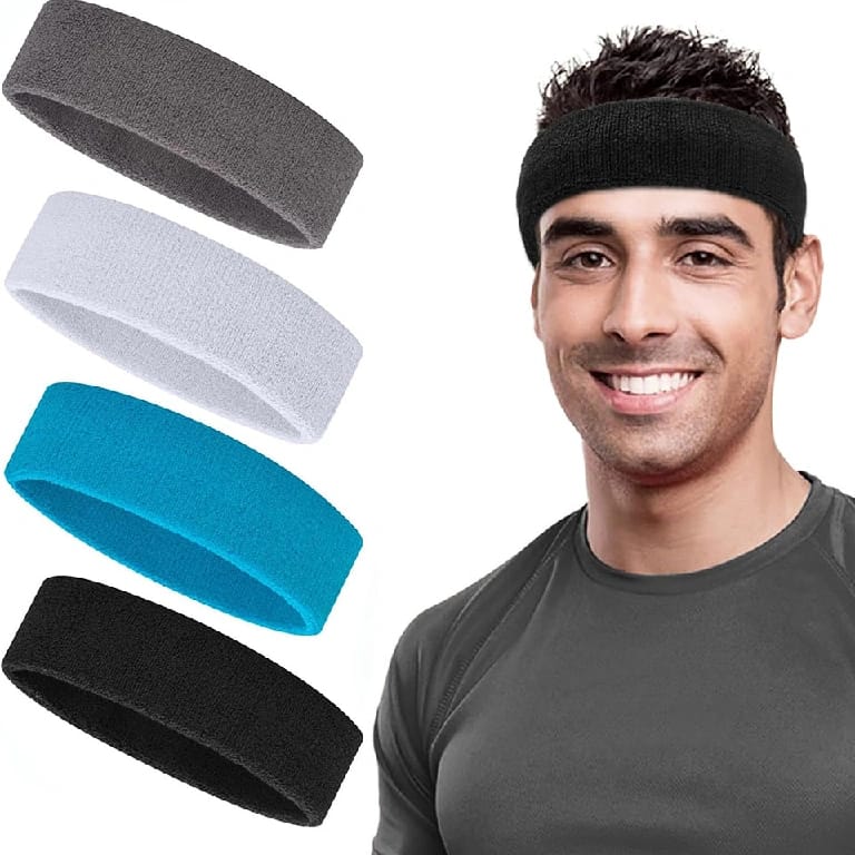 Sweatband High Elastic Sports Tennis Basketball Football Volleyball Headband - image 1