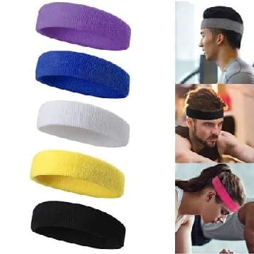 Sweatband High Elastic Sports Tennis Basketball Football Volleyball Headband - image 3