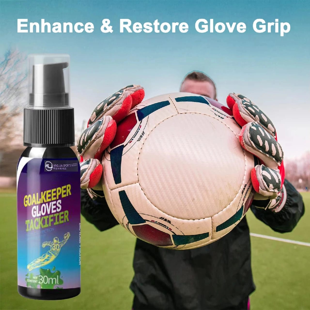 Sajha24 30ml Grip Spray Basketball Football Gloves Spray Goalkeeper Tackifier Non-Slip Football Gloves Cleaning Agent 30ml - image 1